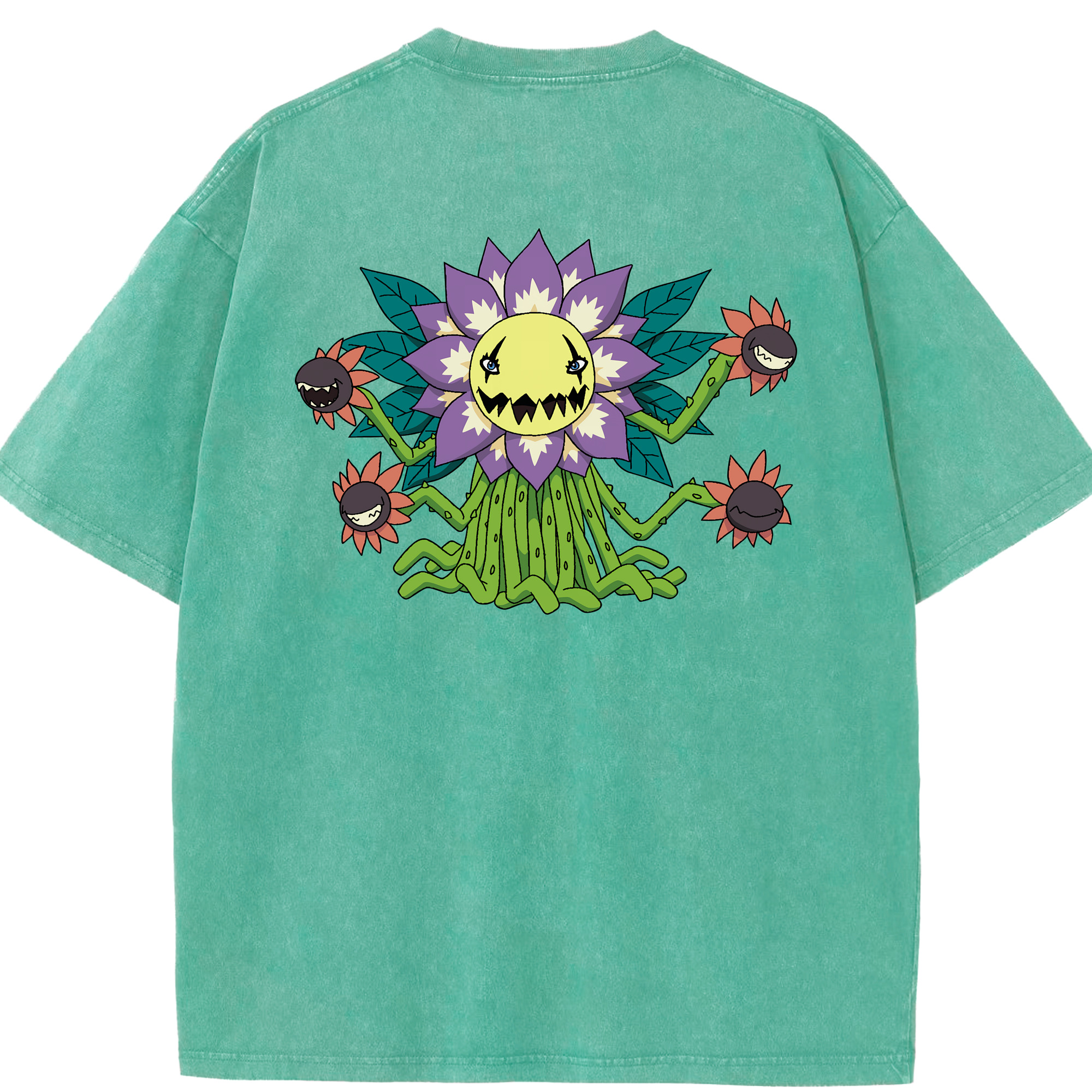 （画像用） Digimon デジタルモンスター/デジモン 綿100% ヴィンテージ風 半袖Tシャツ（背面プリント）